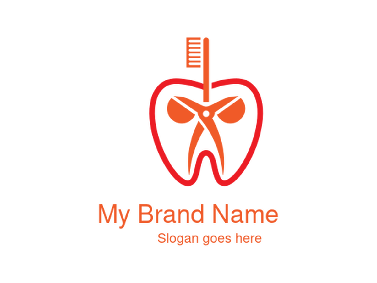 Apple Tooth Dental Logo – Modern Toothcare Symbol with Healthy Smile Aesthetic